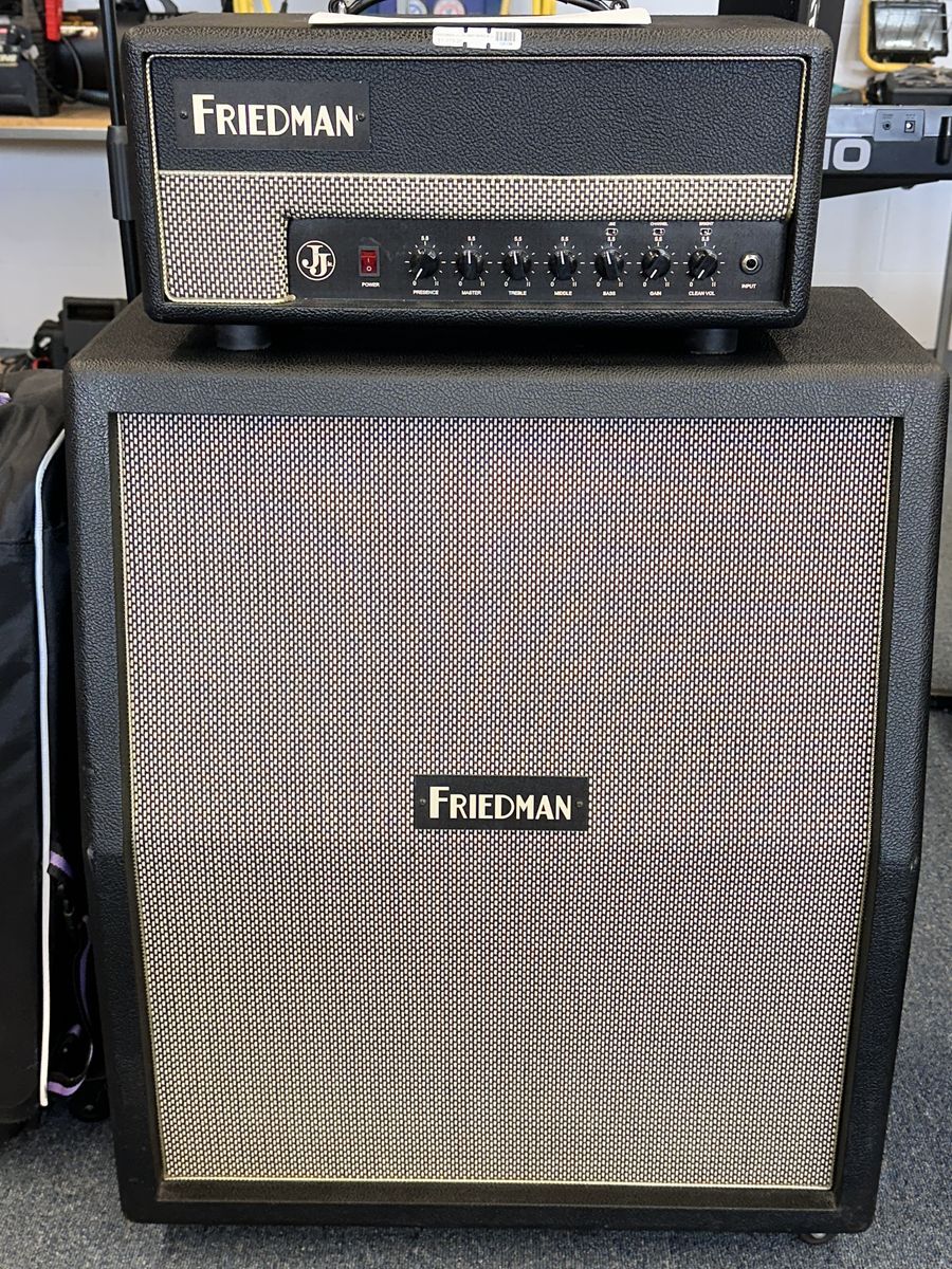 Friedman JJ Junior Jerry Cantrell Signature 20W Tube Guitar Amp Head Black w 212ext speaker cabinet