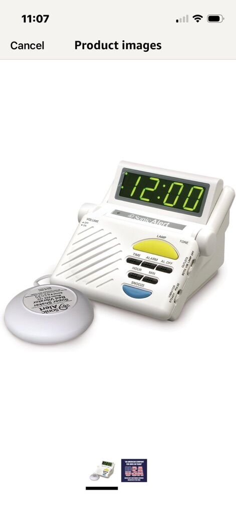 NEW Sonic Alert Sonic Boom Vibrating Alarm Clock