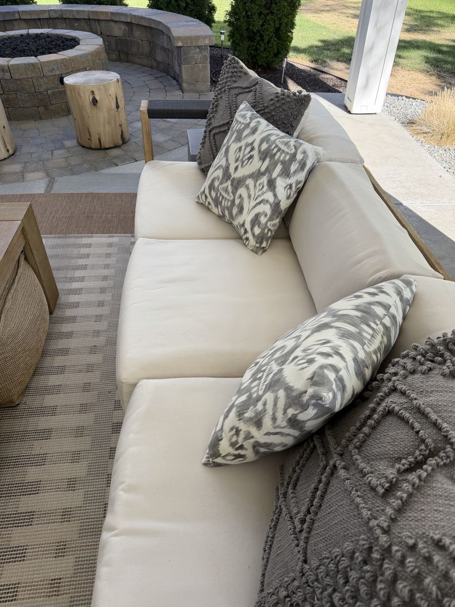 Wood Patio Sofa and Club Chairs - Smith and Hawken 