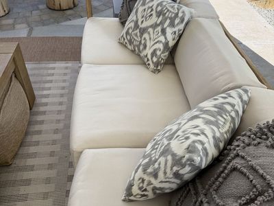 Wood Patio Sofa and Club Chairs - Smith and Hawken