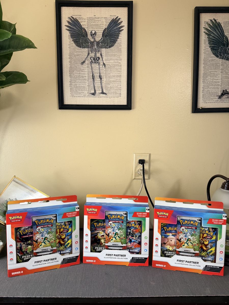 Pokémon First Partner Illustration Collection Series 2 - Lot of 3 Factory Sealed Packs