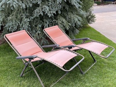 Outdoor reclining chairs - set of 2