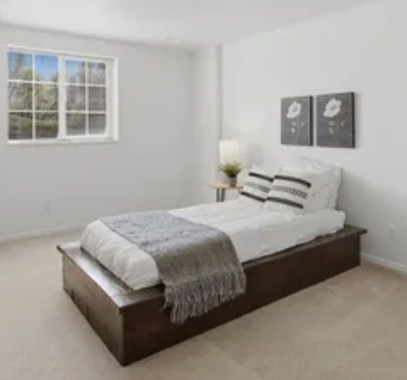 Twin bed frame and matress