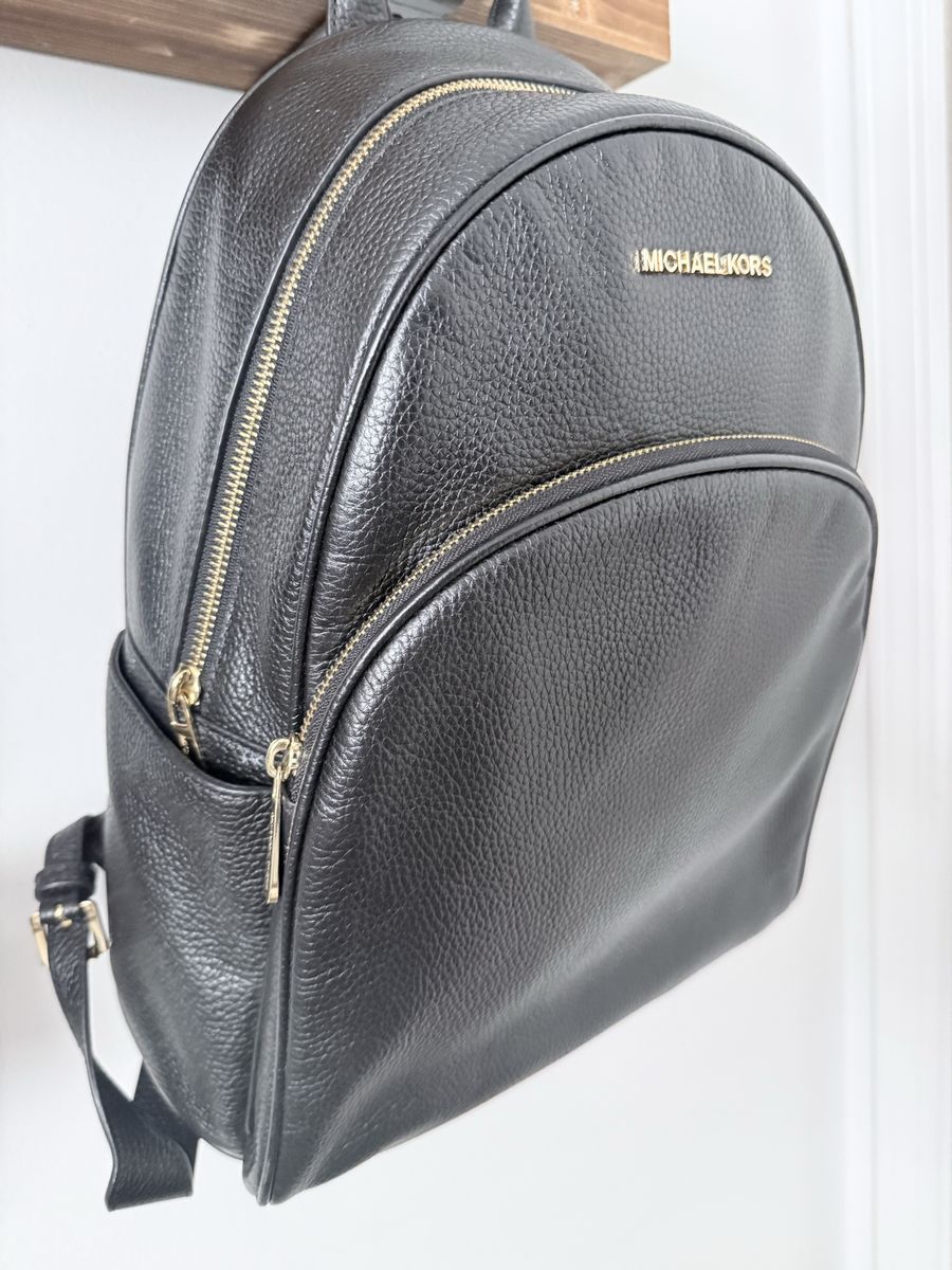Michael Kors Black Backpack with Gold Hardware