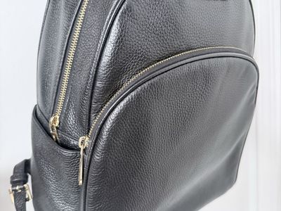 Michael Kors Black Backpack with Gold Hardware