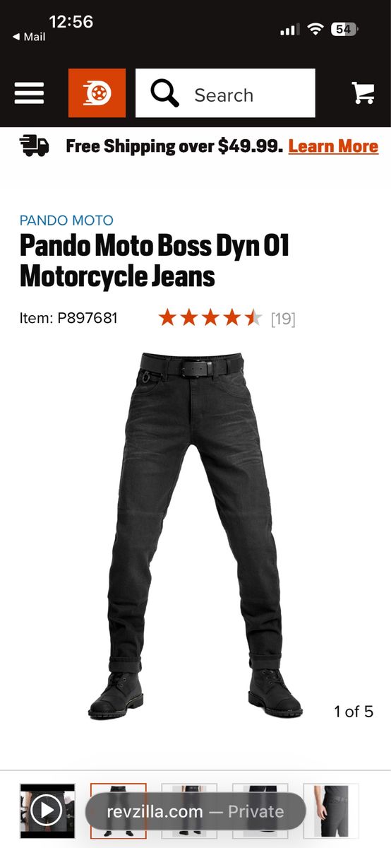 Pando Moto Boss Dyn 01 Motorcycle Jeans Black Riding Denim 34x34 (New)