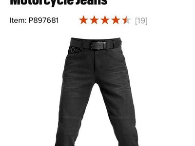 Pando Moto Boss Dyn 01 Motorcycle Jeans Black Riding Denim 34x34 (New)