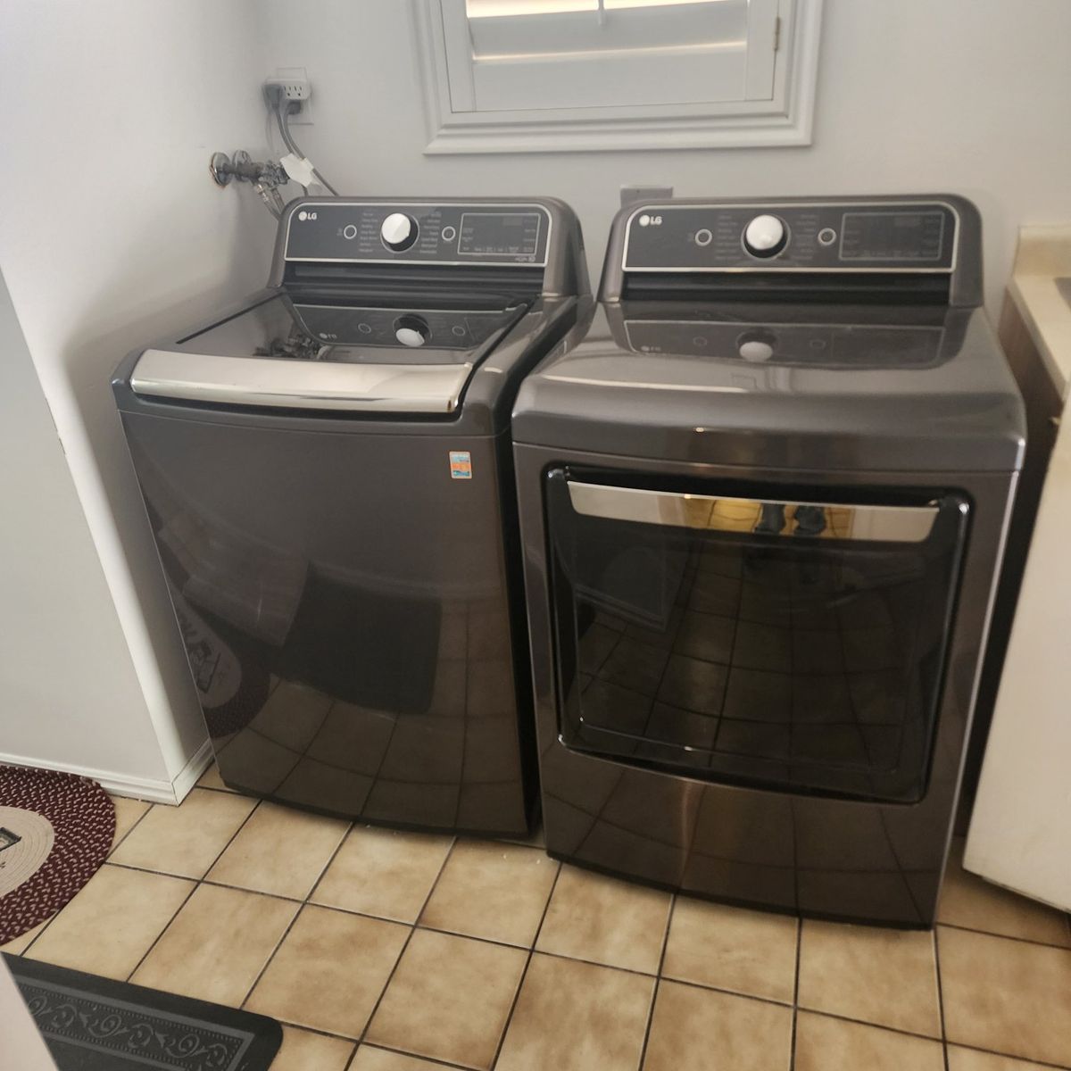 Washer and dryer.