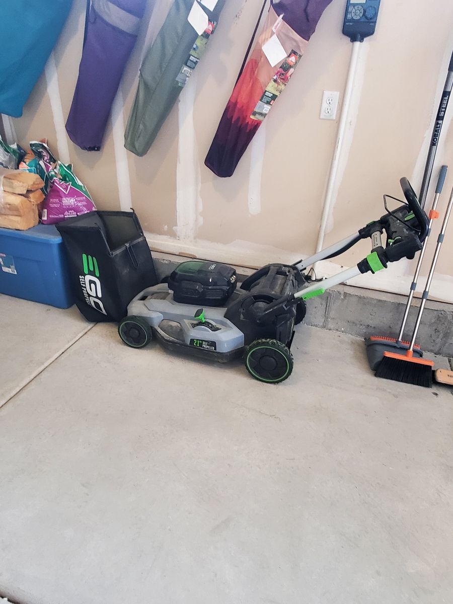 EGO Lawn Mower, EGO Leaf Blower and Craftsman Weed Wacker