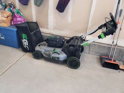 EGO Lawn Mower, EGO Leaf Blower and Craftsman Weed Wacker