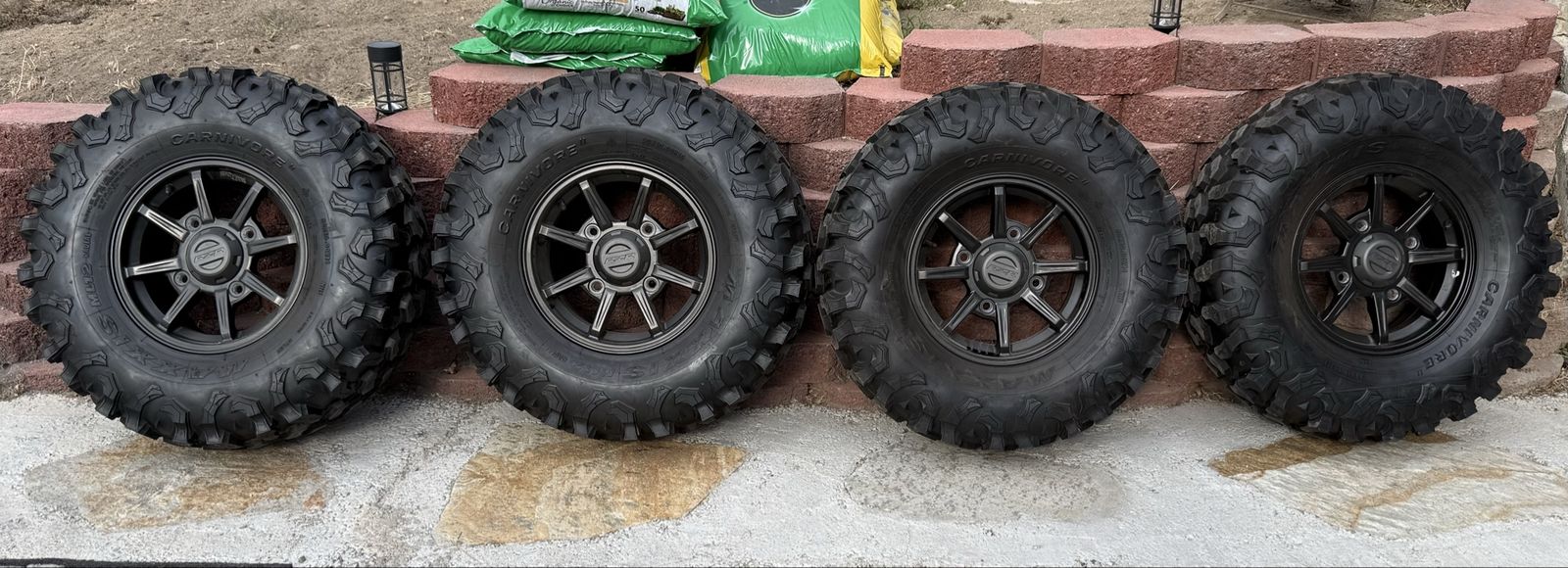 Maxxis Carnivore 30x10-14 UTV Tires with Polaris RZR Wheels - Set of 4