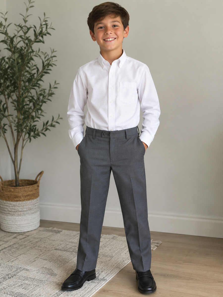 Boys Lauren Ralph Lauren Gray Dress Pants - Size 7