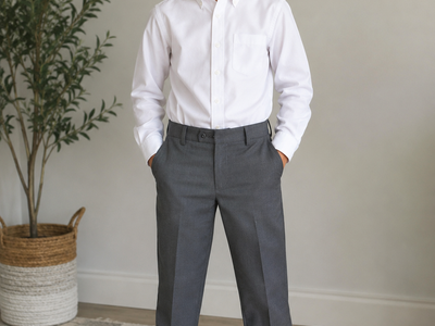 Boys Lauren Ralph Lauren Gray Dress Pants - Size 7