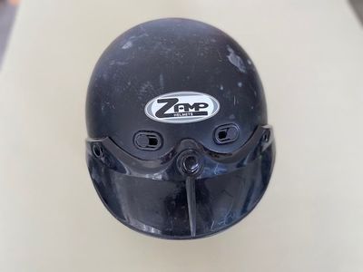 Zamp Helmets Black Open Face Motorcycle Helmet
