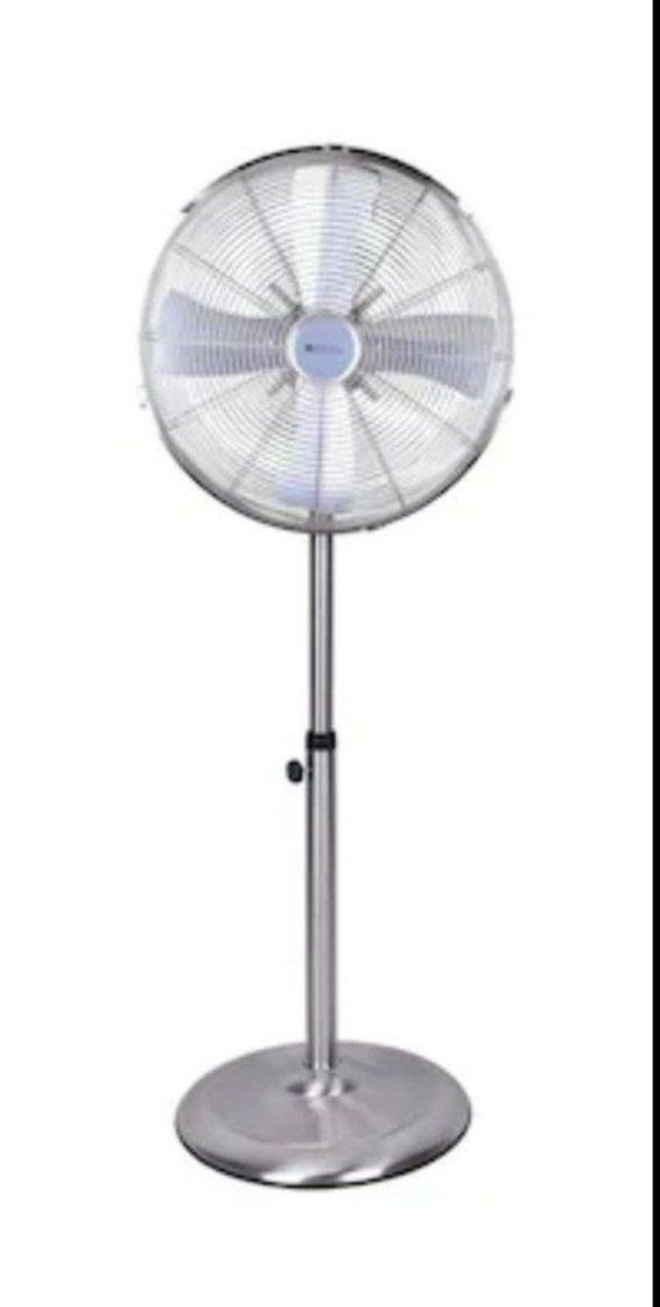 Watch Video Utilitech 16-in 120 -Volt Indoor Nickel Brushed Oscillating Pedestal Fan