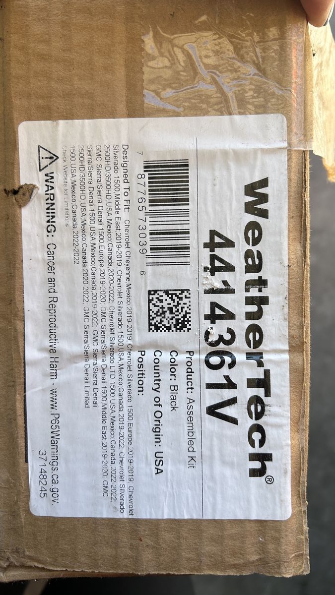 WeatherTech 4414361V Black Floor Liners for Chevrolet/GMC Truck