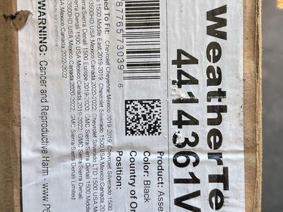 WeatherTech 4414361V Black Floor Liners for Chevrolet/GMC Truck