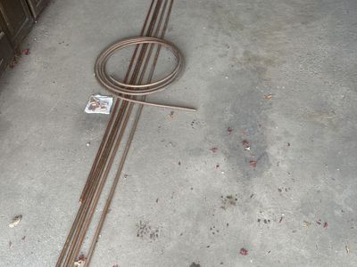 110+' 1/2” copper pipe and a few couplings