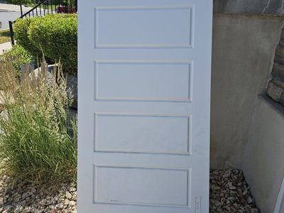 White 5-Panel Interior Door Slab - Used Good Condition - Standard Size