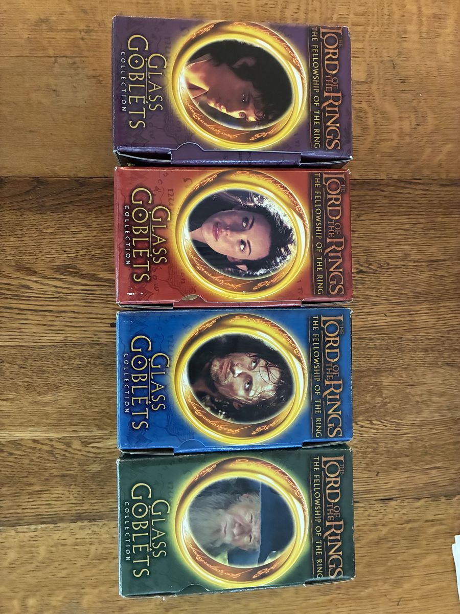 Lord of the Rings - 2001 complete set of collector goblets