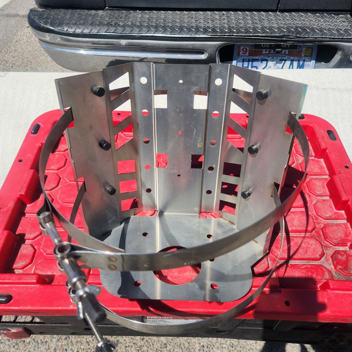 Propane tank mount. 20 lb tank