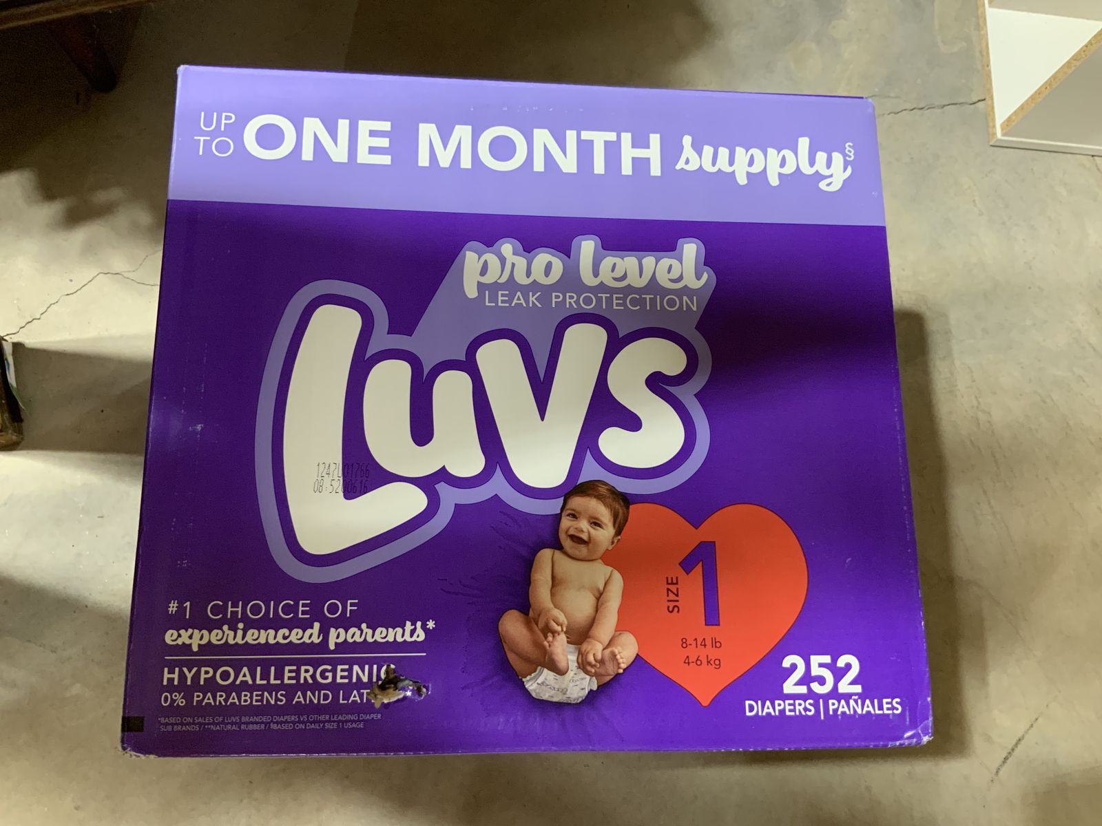 Case of luvs baby diapers #1