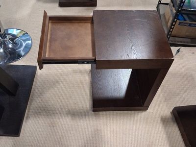 Dark Brown Wood End Tables/Nightstands with Drawer - Set of 3