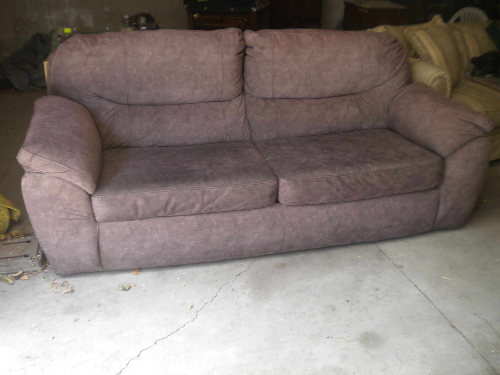 Convertible Sofa Bed - Brown Fabric Sleeper Sofa with Pull-out Mattress