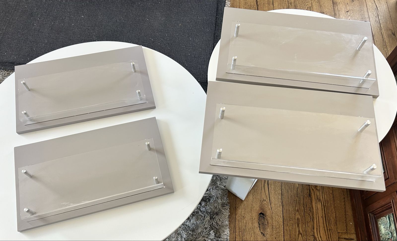 Four (4) Wall Display Holders Office CB2