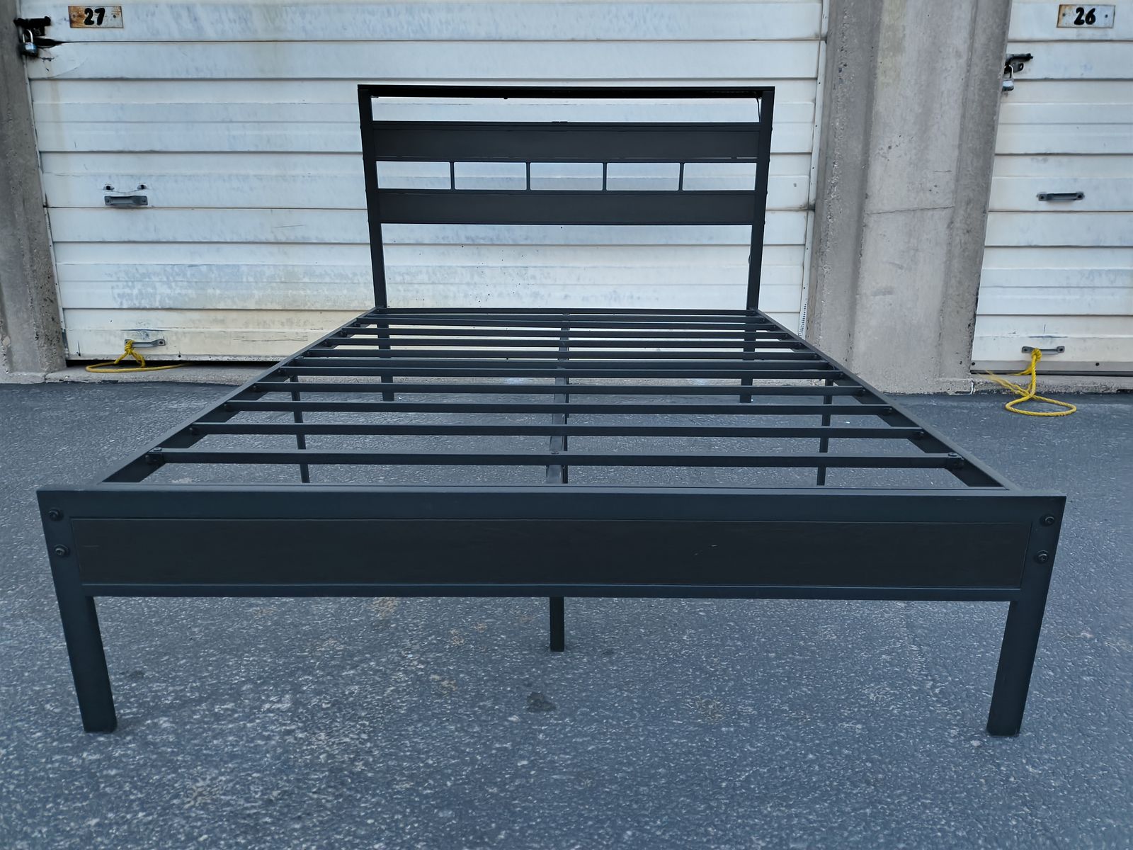 Like New Full Size Bed Frame with Power Station and LED Lights