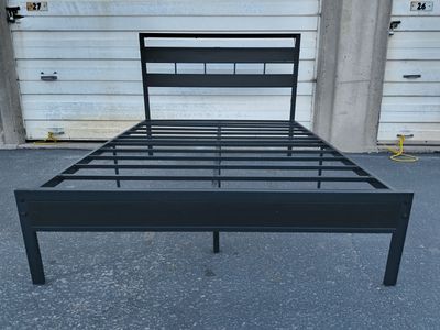 Like New Full Size Bed Frame with Power Station and LED Lights