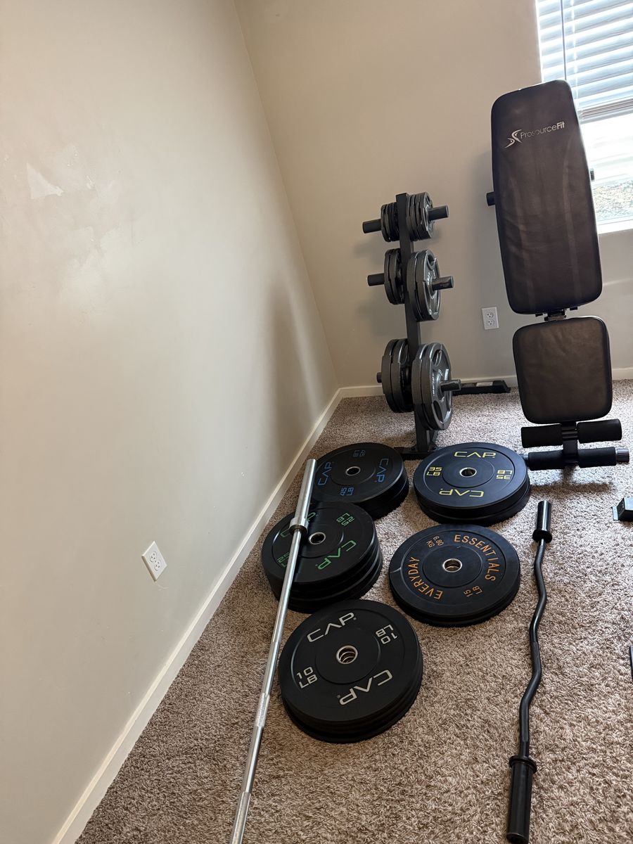 Plates Bars and Bench