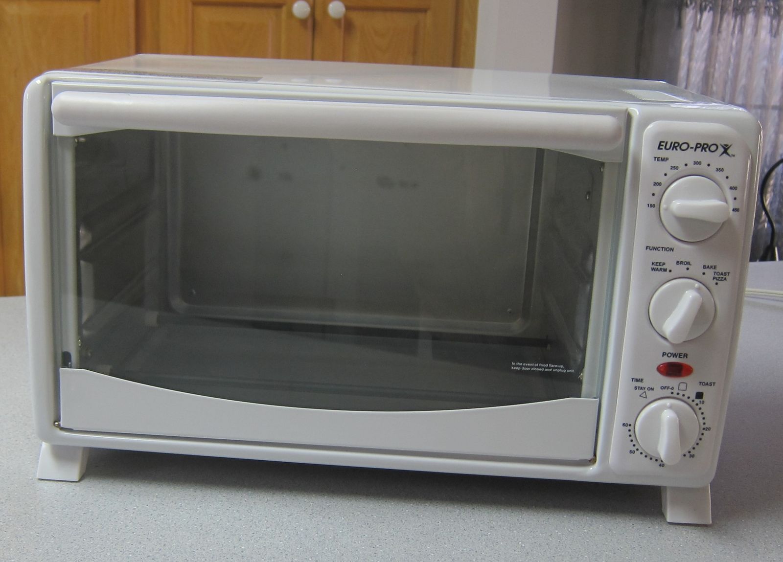 Euro-Pro X Countertop Toaster Oven White - Includes Racks Tray & Manual