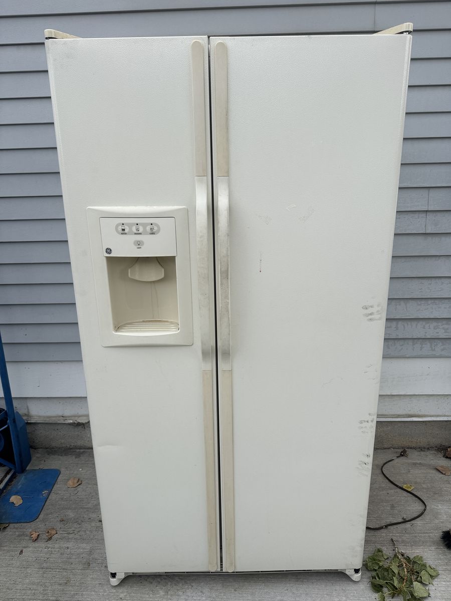 FREE GE White Side-by-Side Refrigerator 