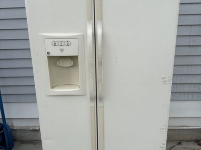 FREE GE White Side-by-Side Refrigerator