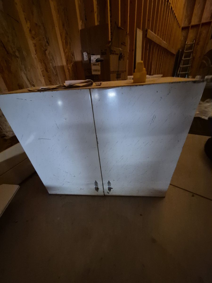 white metal cabinet from the 50-60s