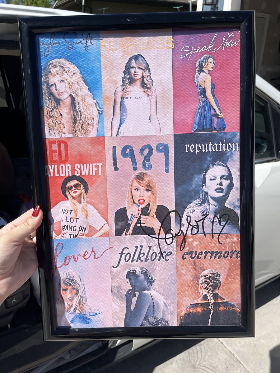Taylor Swift Eras Tour Framed Poster - Fearless, 1989, Lover, Folklore, Evermore & More