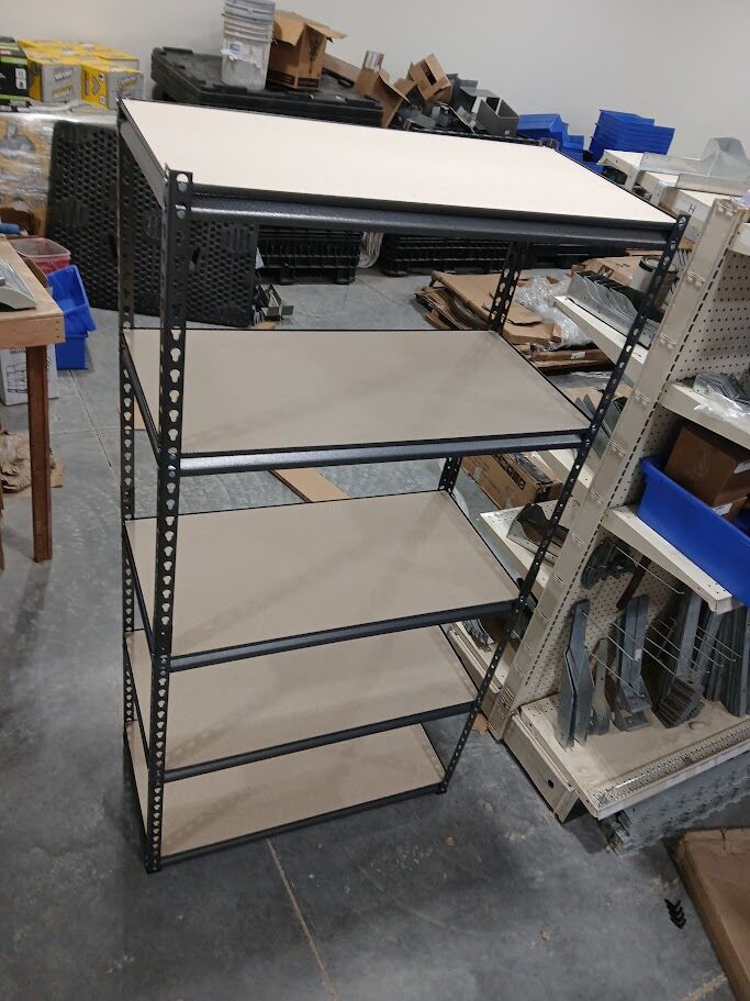 Muscle Rack 5-Shelf Steel Storage Shelf Unit, Silver/Black, 4000 lb Capacity