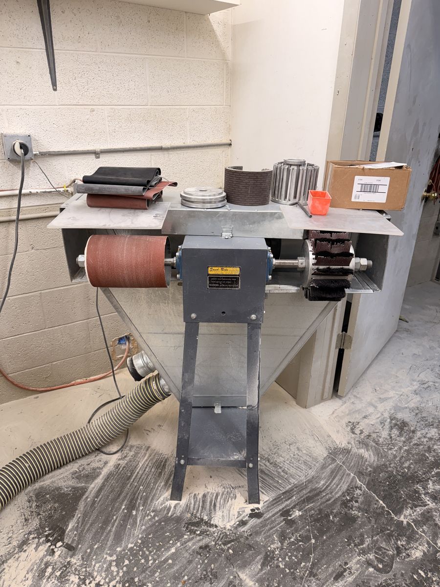 Sand Rite Pneumatic Drum Sander Machine with Accessories - Industrial Woodworking Tool and Flapper