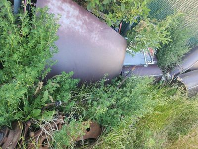 Vintage MG MGB Maroon Car Parts - Doors, Hood, Fenders - Classic Auto Project Parts