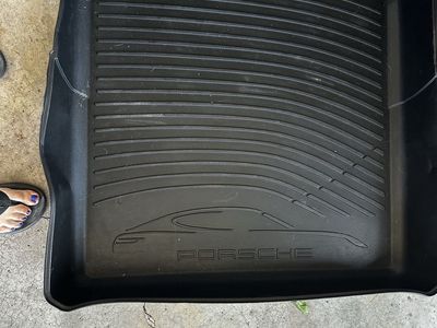 Genuine Porsche All-Weather Cargo Liner/Trunk Mat - Black, Durable Rubber, Excellent Condition