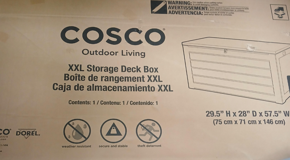 For Sale-Outdoor Living XXL Storage Deck Box - Still in Original Box-never opened