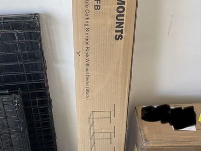 Garage hanging shelf apparatus, no slats