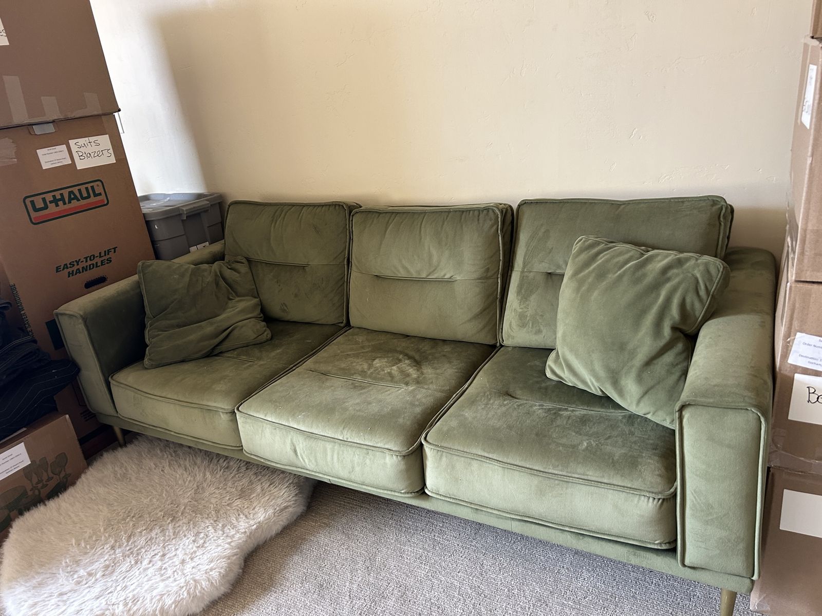 Green Velvet Sofa