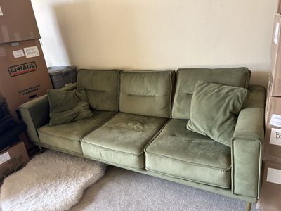 Green Velvet Sofa
