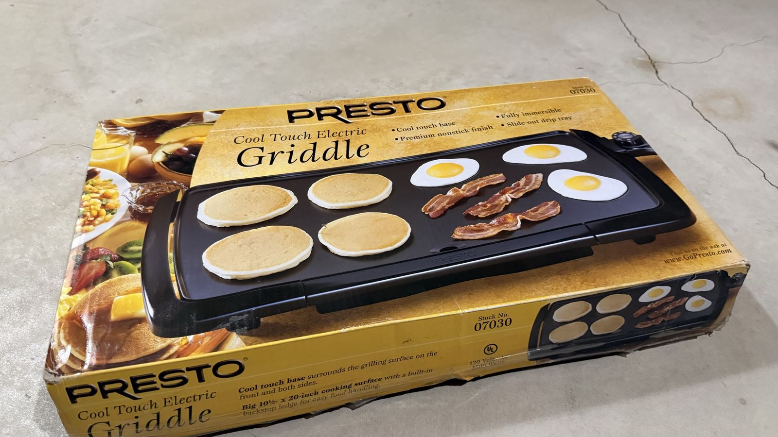 Presto Cool Touch Electric Griddle Stock No. 07030