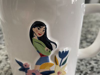 Rae Dunn Disney Princess Mulan Coffee Mug Cup