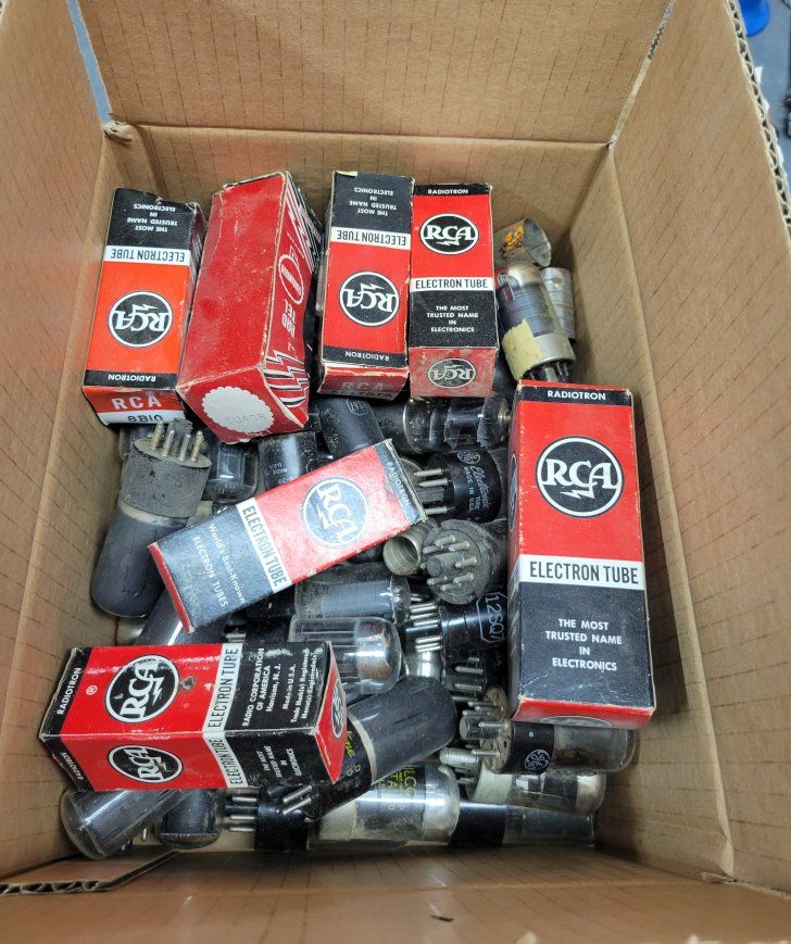Lot of Vintage RCA Radiotron Electron Tubes - Mixed Models, Untested Condition