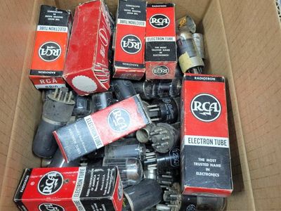 Lot of Vintage RCA Radiotron Electron Tubes - Mixed Models, Untested Condition