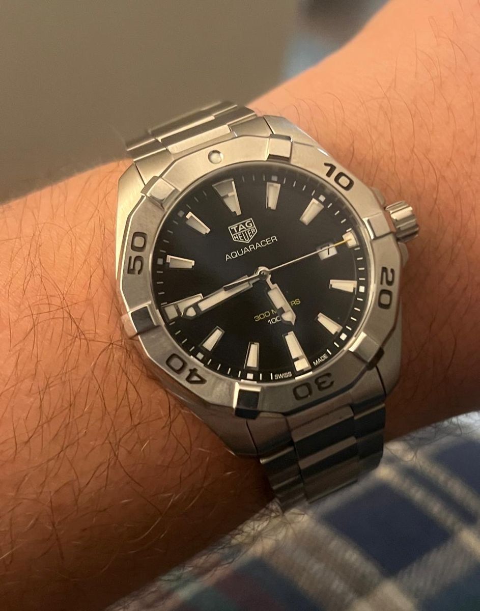 Tag Heuer Aquaracer WBD1110 Black Dial Mens Quartz Watch 41mm